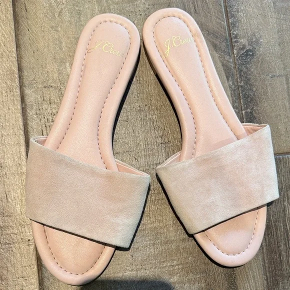 J. Crew Blush Pink Slide Sandals - Picture 2 of 3